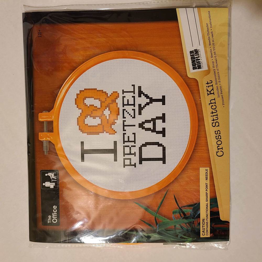 THE OFFICE "I LOVE PRETZEL DAY" CROSS STITCH KIT